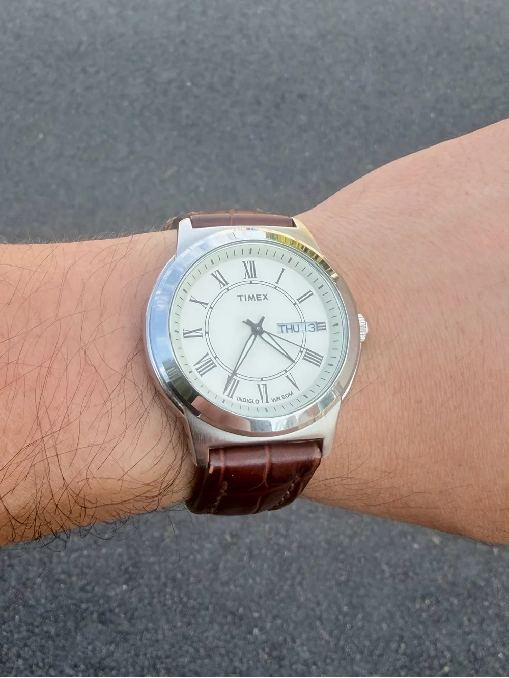 Timex Indiglo Elevated Classics Watch White Dial T2E581